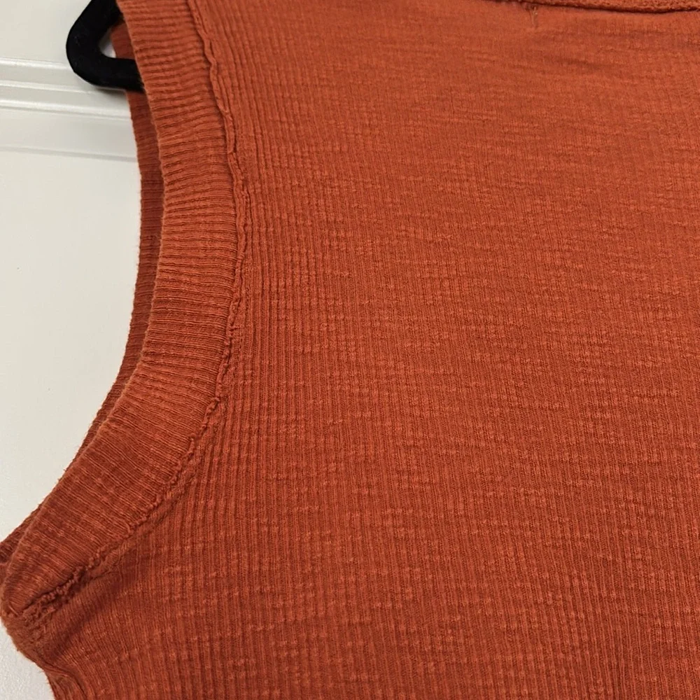 We The Free Rust Colored Ribbed Muscle Tank Top - Picture 5 of 8
